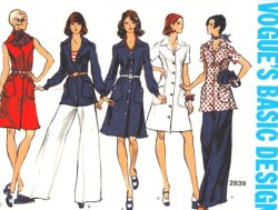 2839 VOG 70S A-COATDRESS,TUNIC,WIDE PANTS PATTERN 12